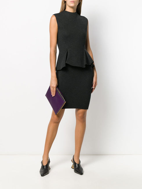 Платье с баской на талии 2014 года