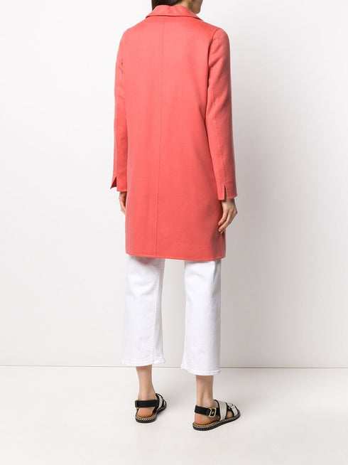 однобортное пальто средней длины