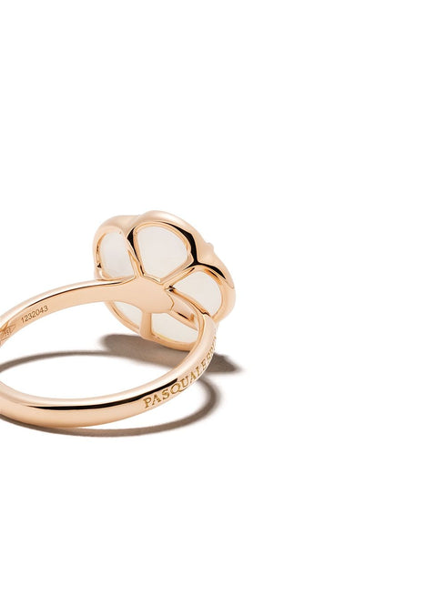 anillo Petit Joli en oro rosa de 18kt con diamantes y ágata