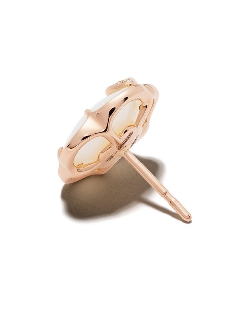 18kt rose gold Petit Joli agate and diamond studs