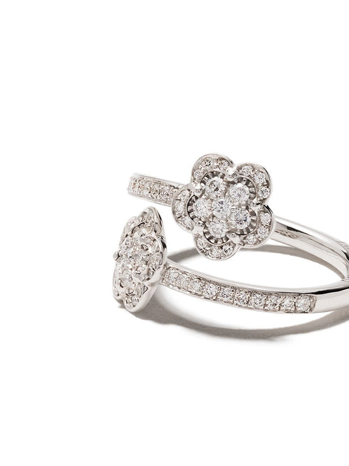 anillo Figlia Dei Fiori en oro blanco de 18kt con diamantes