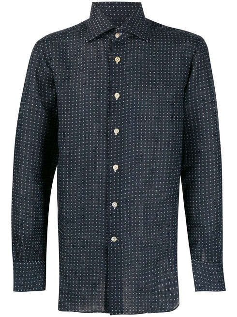 patterned linen shirt