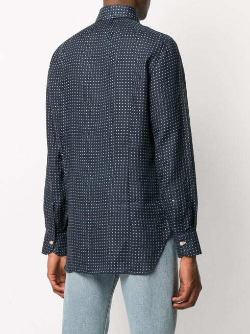 patterned linen shirt