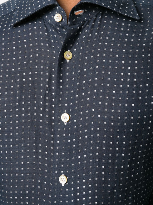 patterned linen shirt