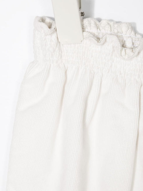ruffle cotton trousers