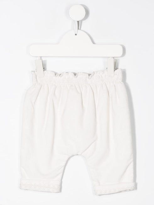 ruffle cotton trousers