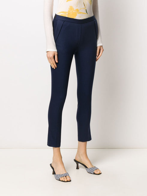 pantalones slim de punto