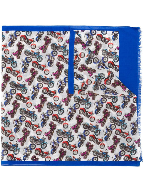 motorbike print scarf