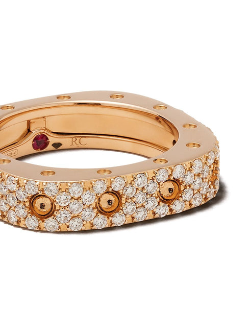 anillo Pois Moi en oro rosa de 18kt con diamantes