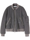 embroidered-slogan bomber jacket