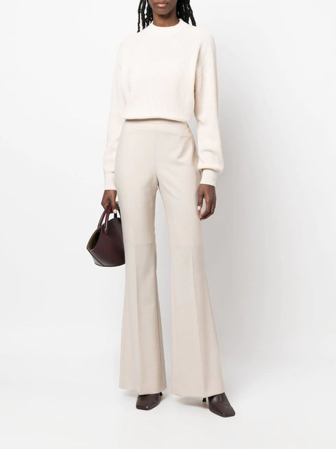 ribbed-knit wool-blend jumper