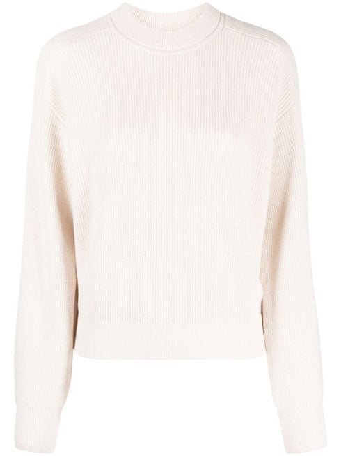 ribbed-knit wool-blend jumper