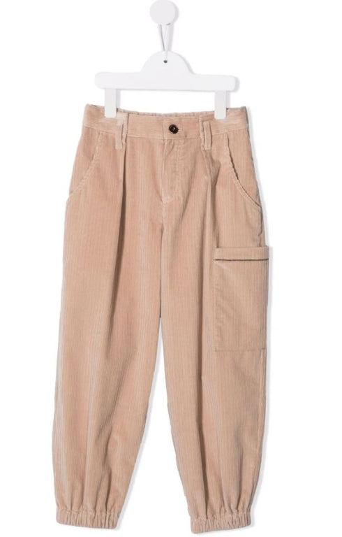 Corduroy straight-leg trousers