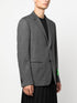 logo patch single-breasted blazer