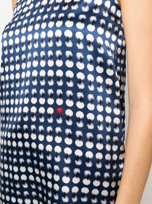 top de seda con lunares