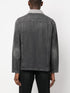 patch detail faded denim jacket