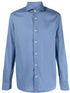 long-sleeve stretch-cotton shirt