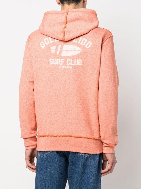 logo-print drawstring hoodie