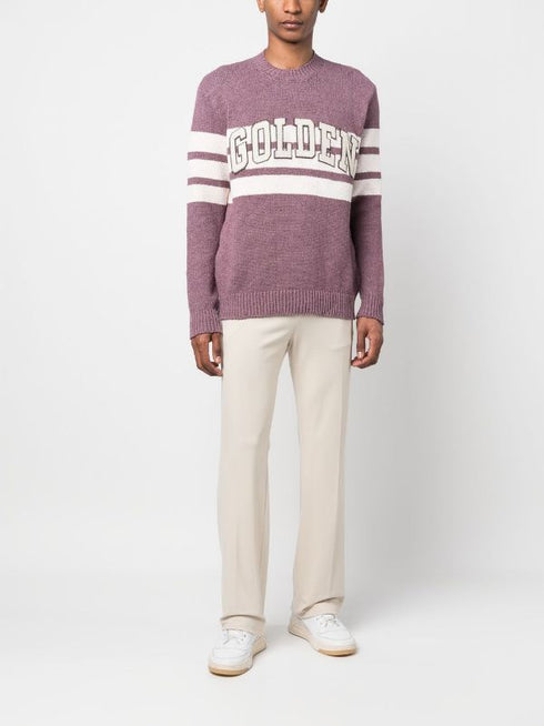 logo-patch knitted jumper