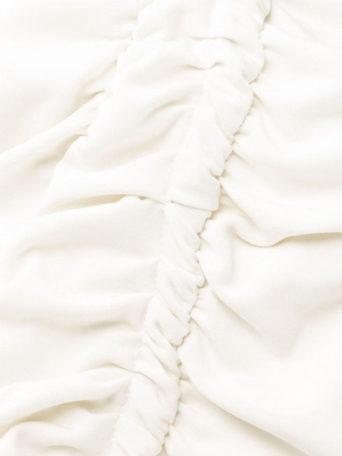 асимметричное мини-платье с рюшами