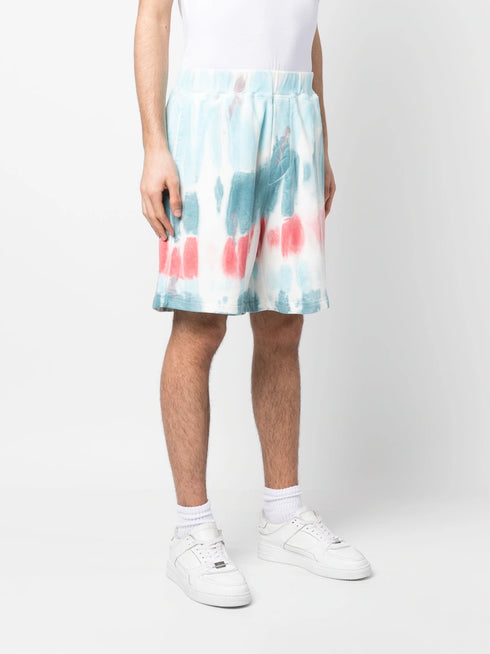 distressed-effect cotton shorts