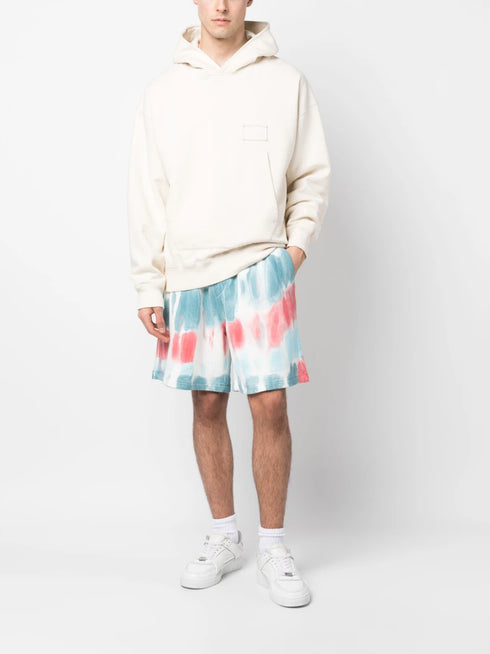 distressed-effect cotton shorts
