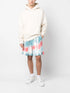 distressed-effect cotton shorts