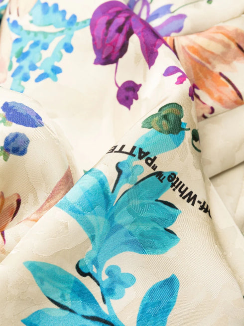 асимметричное платье-рубашка с цветочным принтом