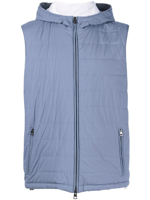 hooded padded gilet