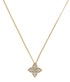 18kt yellow gold Princess Flower and diamond necklace