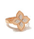 anillo Princess Flower en oro rosa de 18kt con diamantes