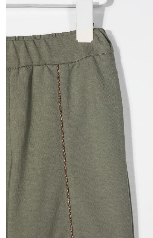 Bead-embellishment track pants