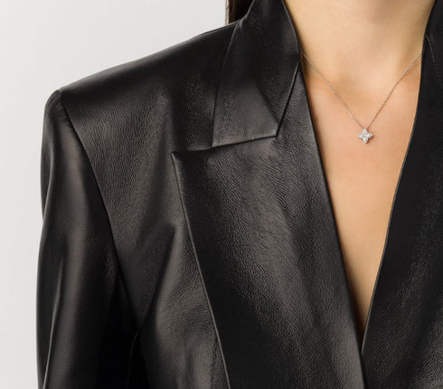 collar Princess Flower en oro blanco de 18kt con diamantes