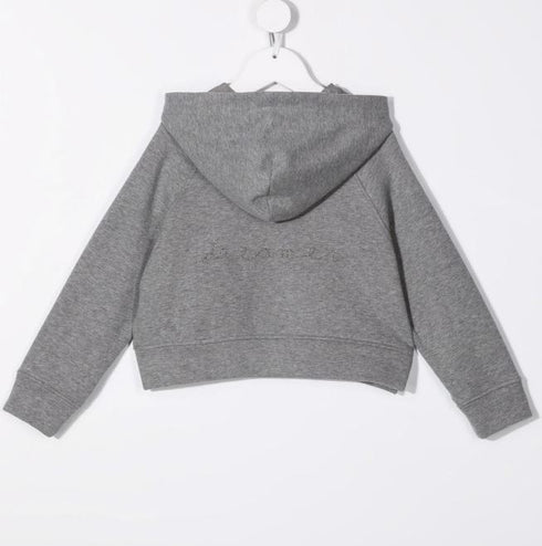 Cropped pullover hoodie