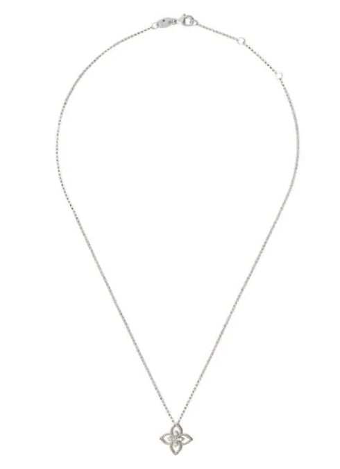 collar Princess Flower en oro blanco de 18kt con diamantes