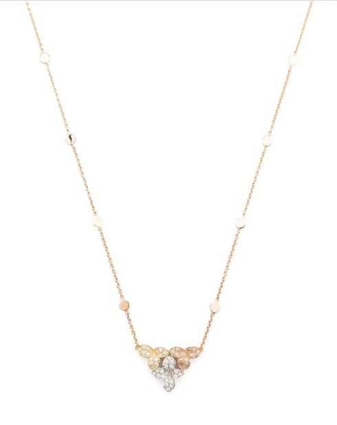 Колье из 18-каратного белого, желтого и розового золота с бриллиантами