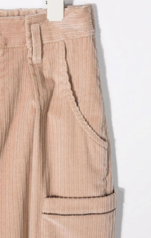 Corduroy straight-leg trousers