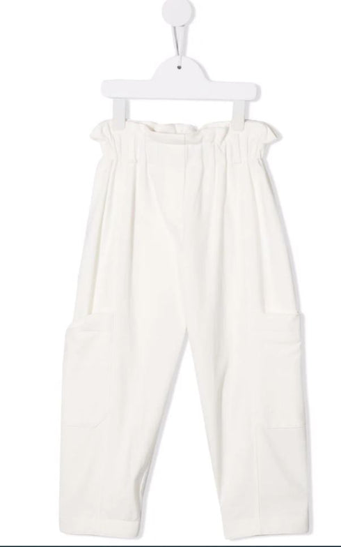 Belted tapered trousers