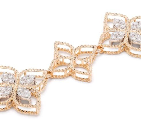 18kt rose gold Princess Flower Dubai diamond bracelet