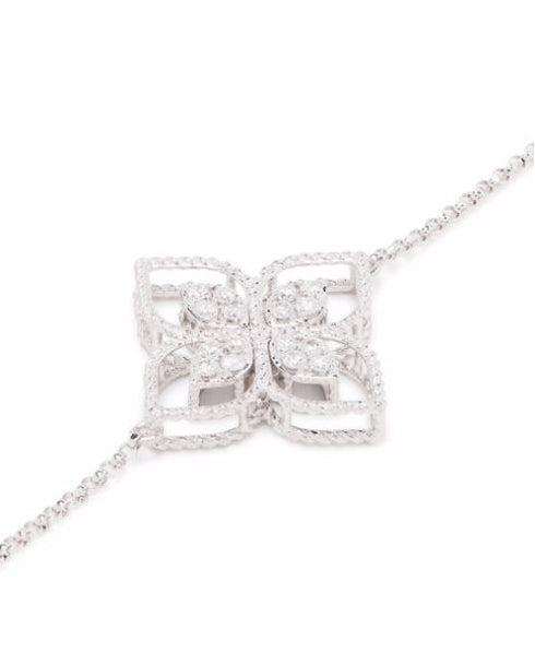 pulsera Princess Flower Dubai en oro blanco de 18kt con diamantes