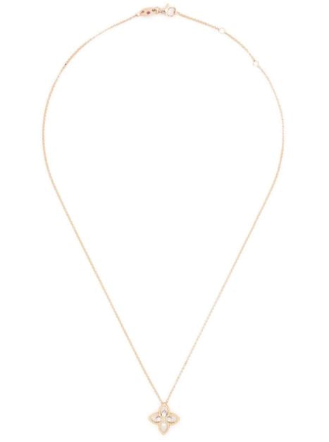 18kt rose gold Princess Flower Dubai diamond necklace