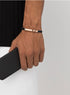 diamond-detail engraved logo bracelet