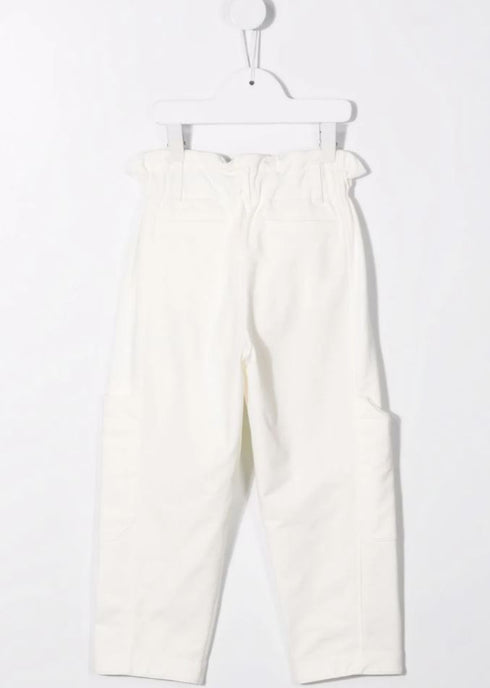 Belted tapered trousers