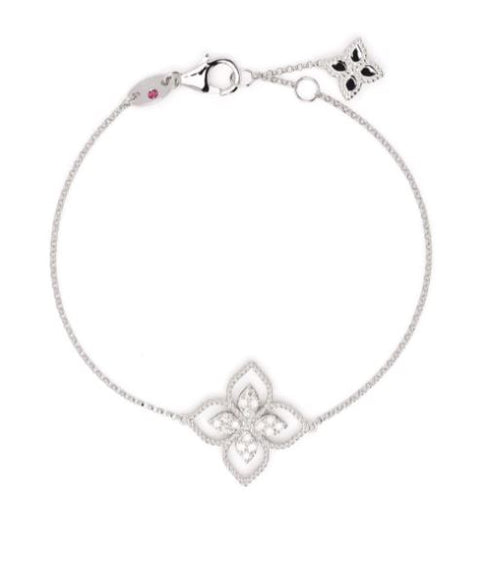 pulsera Princess Flower Dubai en oro blanco de 18kt con diamantes