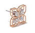 18kt rose gold Princess Flower diamond earrings