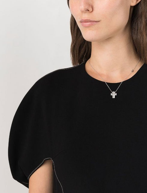 18kt white gold Belle Epoque diamonds necklace