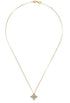 18kt yellow gold Princess Flower and diamond necklace