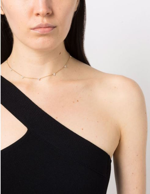 18kt yellow gold diamonds Love by the Yard necklace