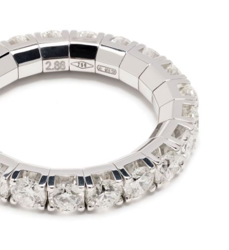 18kt white gold stretchy diamond ring