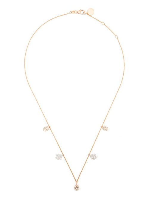 18kt gold Vega diamond charms necklace